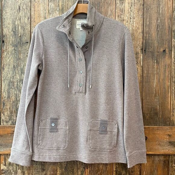 Banana Republic Sz S Gray Cape Cod High Collar Beach Boating Surf Jacket - Picture 2 of 10